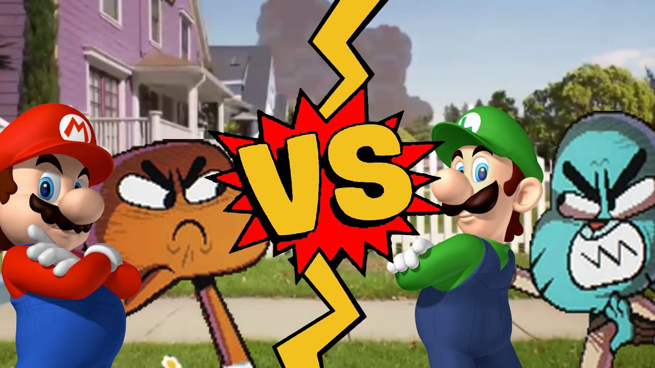 M.U.G.E.N. Battles | Mario/Darwin vs Luigi/Gumball
