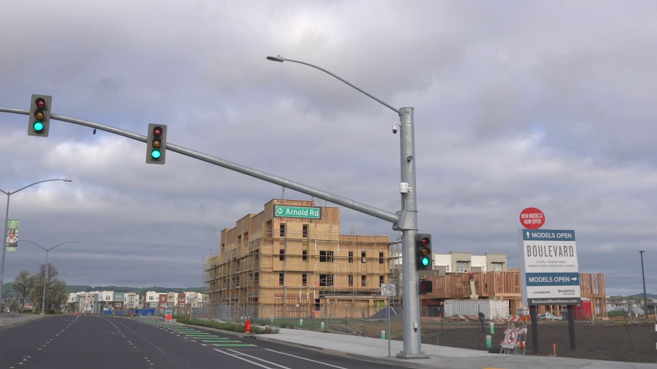 Driving Dublin Boulevard in California April 2020.