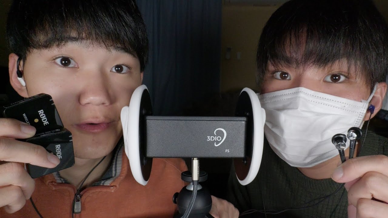 【ASMR】左右同時にマウスサウンド聞き比べ！3種類のマイク🎙【SUB】Mouth Sound listening comparison at the same time on both sides!