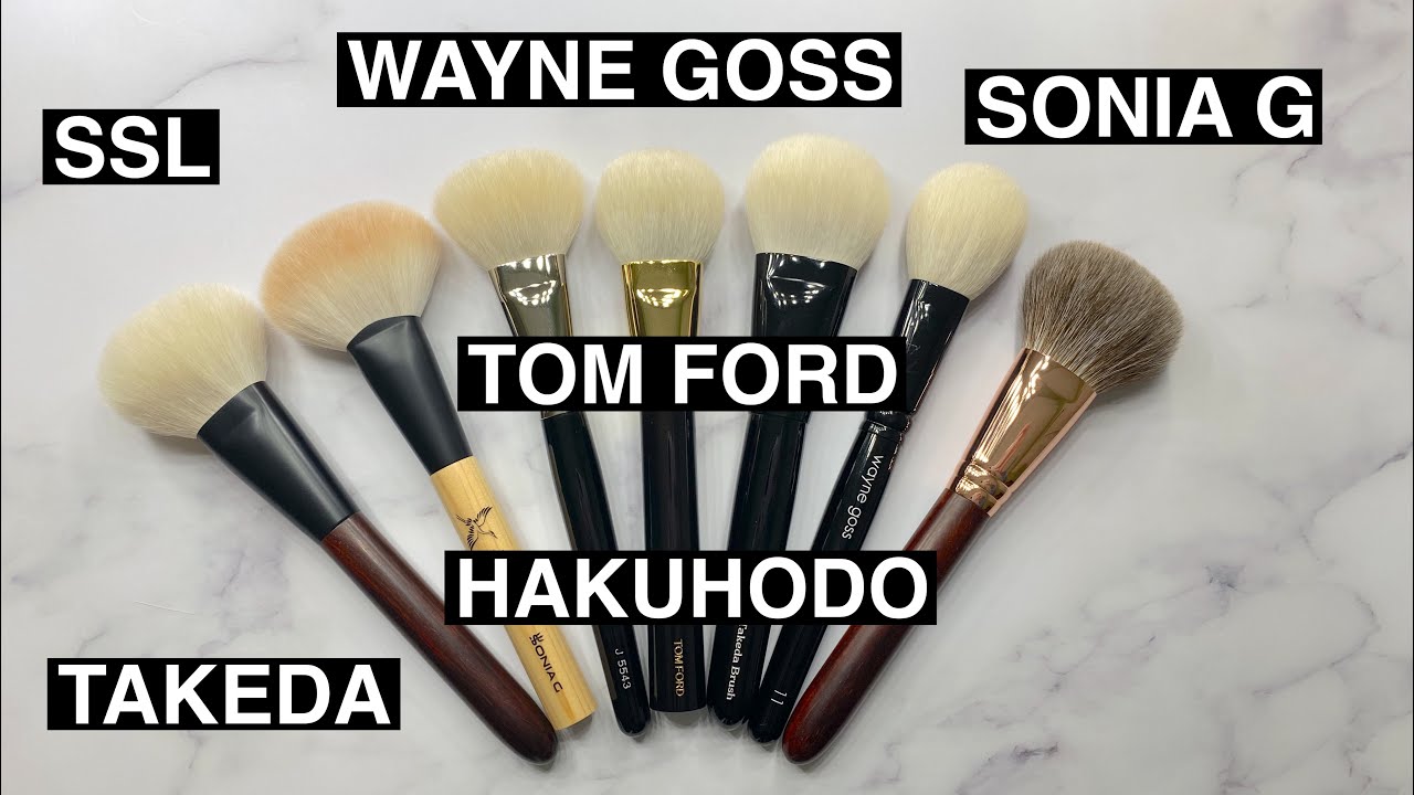 ShouShouLang, Sonia G, Hakuhodo, Tom Ford, Takeda & Wayne Goss Brush Comparisons