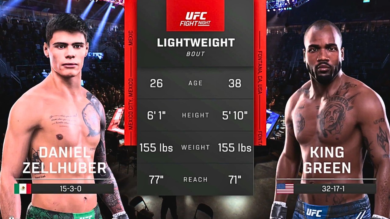 Daniel Zellhuber vs King Green FULL FIGHT | UFC 5 AI Simulation Gameplay (CPU vs CPU)