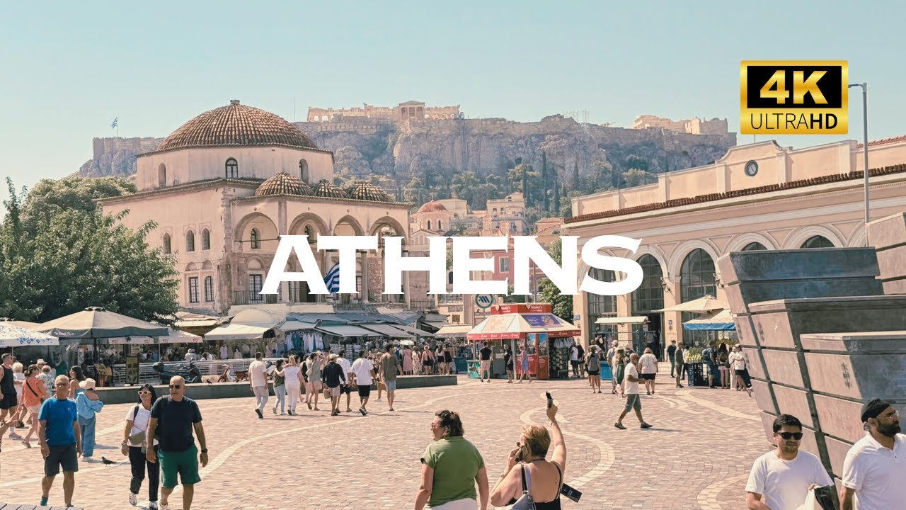 [4K] Athens Acropolis Greece 🇬🇷🐧 Walking Tour