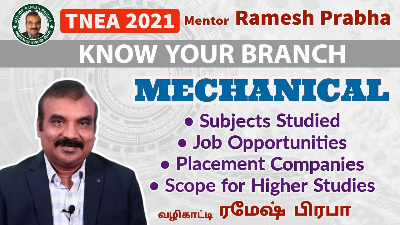 Mechanical Engineering | Know Your Branch | Interview with Prof Dr.Iniyan by Mentor Ramesh Prabha
