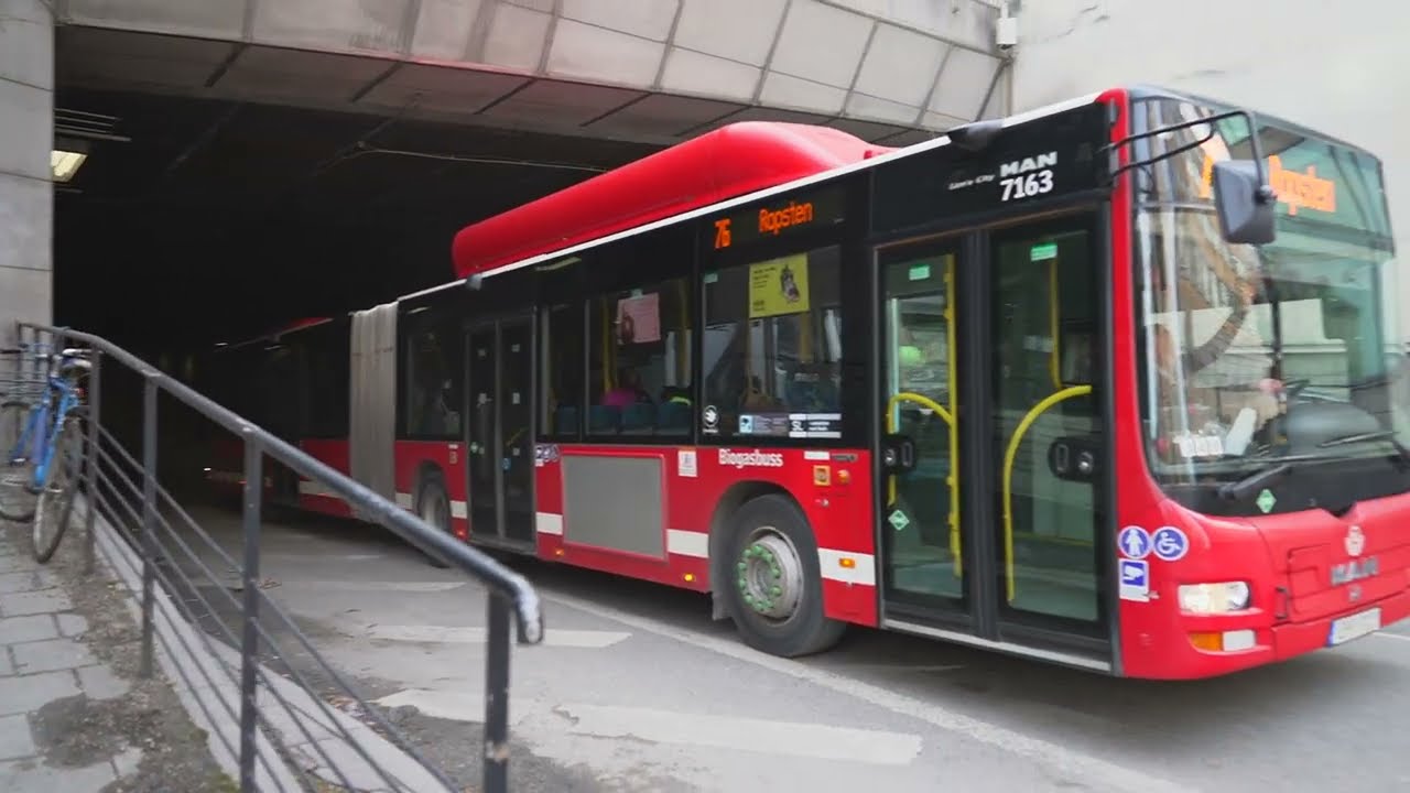 Sweden, Stockholm, bus 76 ride from Slussen to Djurgårdsbron