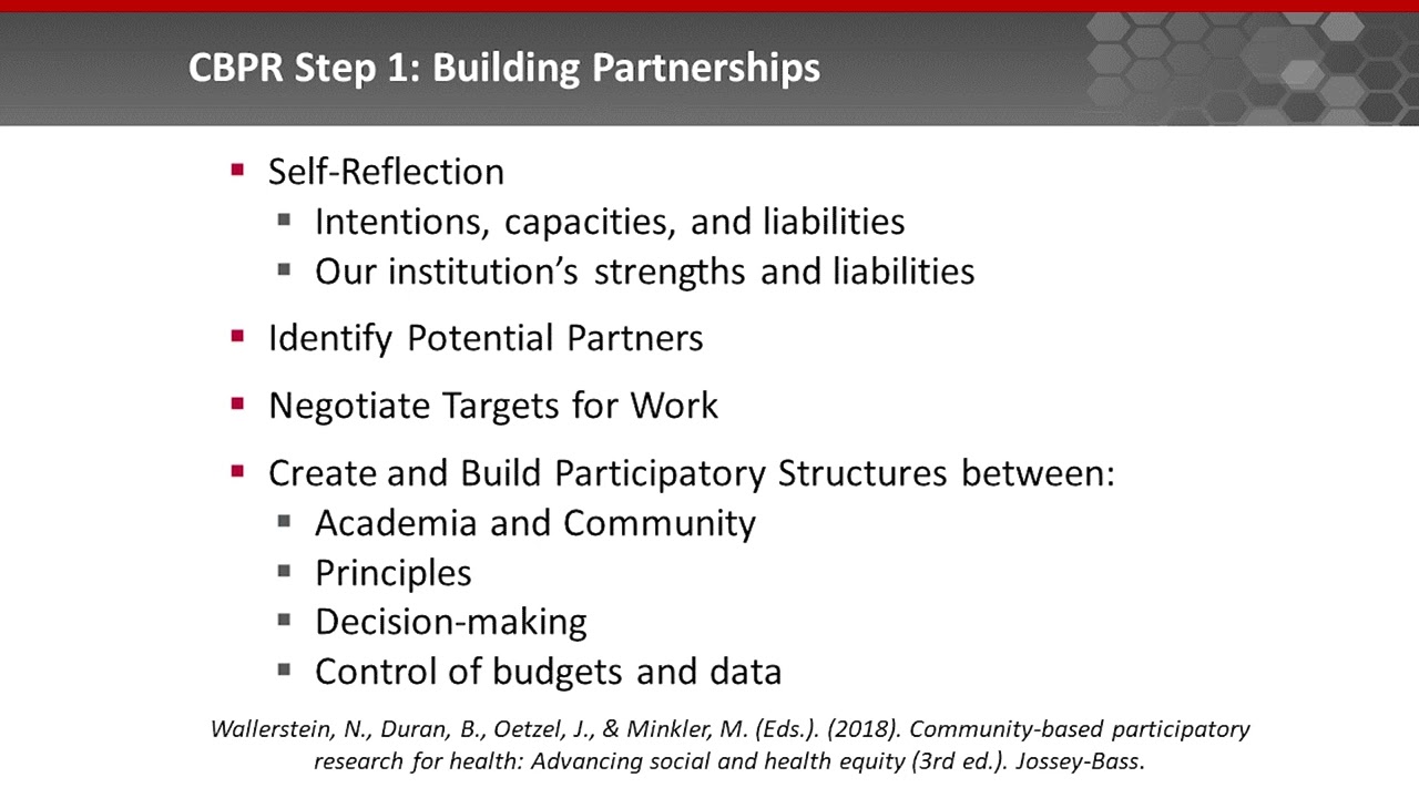 Community Engagement and Community-Based Participatory Research, Part 3 of 3