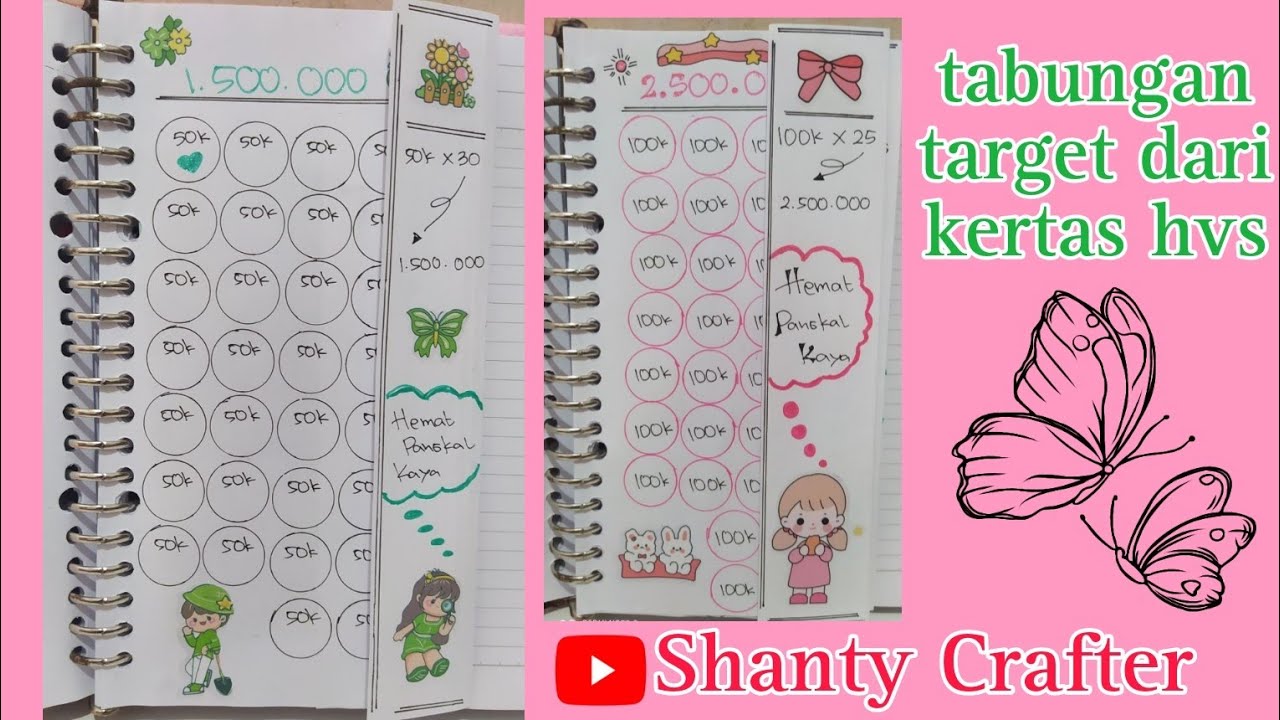 DIY 189 || tabungan target mudah & simpel dari kertas HVS