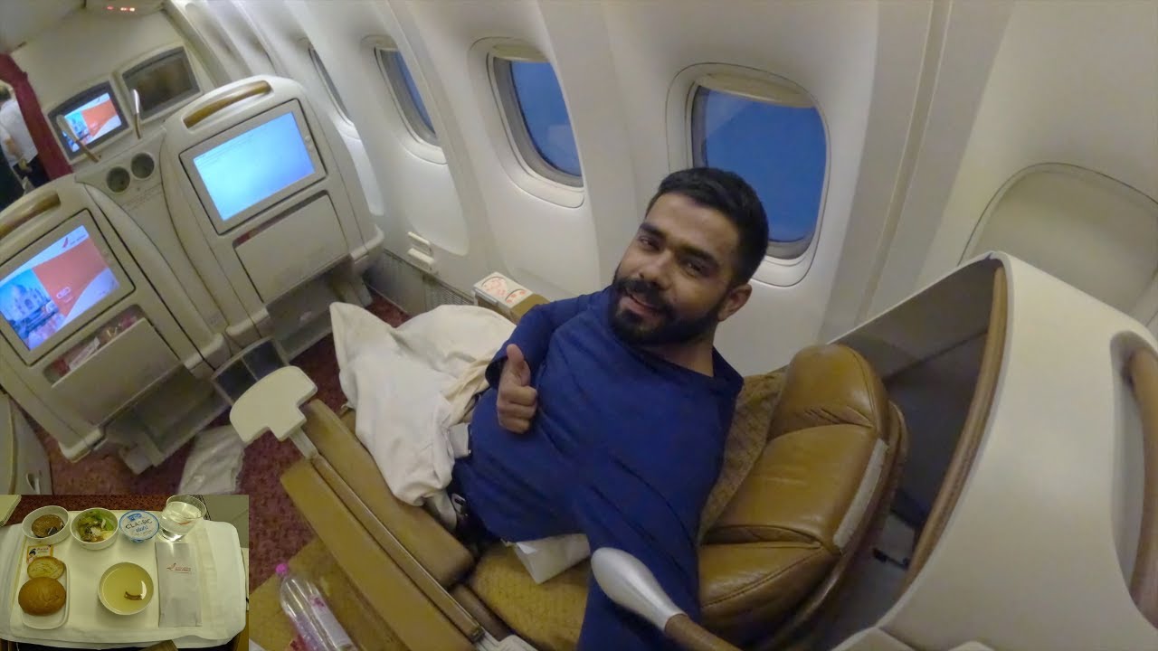 AIR INDIA Boeing 777 BUSINESS CLASS Journey after Tata Takeover || Unlimited FOOD ||
