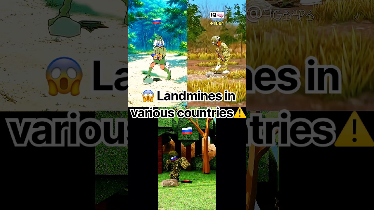 🍿Countries avoid a land mine💥 #countryhumans #countrygirls #compilation #animation