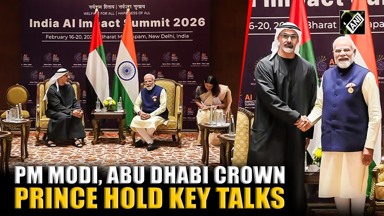 PM Modi holds bilateral meet with Abu Dhabi Crown Prince HH Sheikh Khaled bin Mohamed bin Zayed