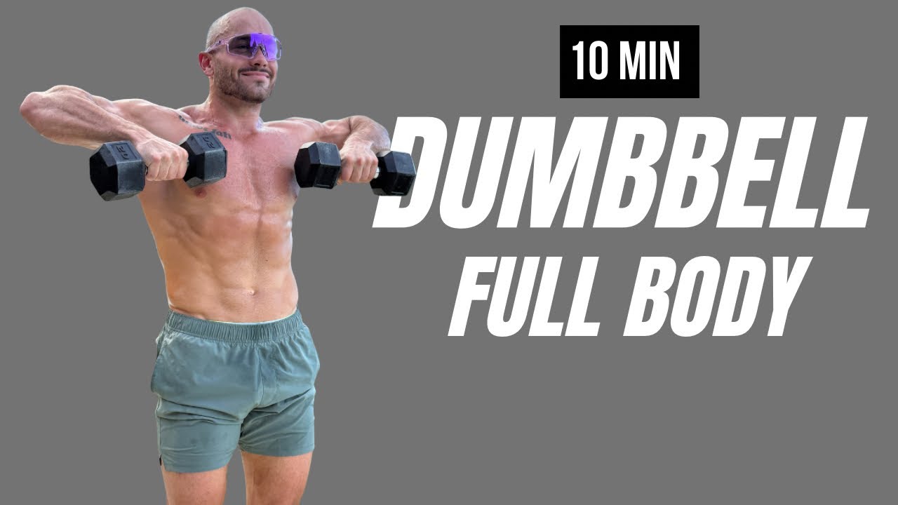 10 MIN DUMBBELL FULL BODY HIIT WORKOUT | Fat Burn and Strength