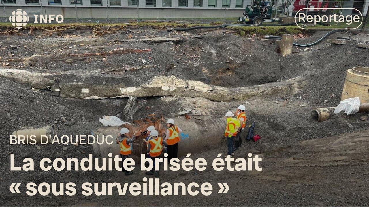 Bris d'aqueduc à Montréal : la cause demeure inconnue pour le moment