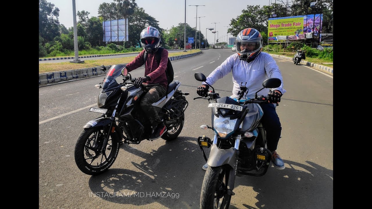 FZ-S v2.0 vs Hornet 160r - Drag Race