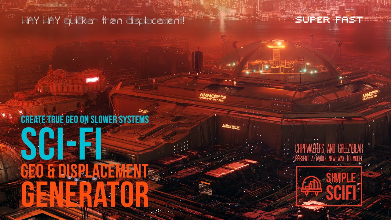 SIMPLE SCIFI Генератор смещения и геометрии для Blender