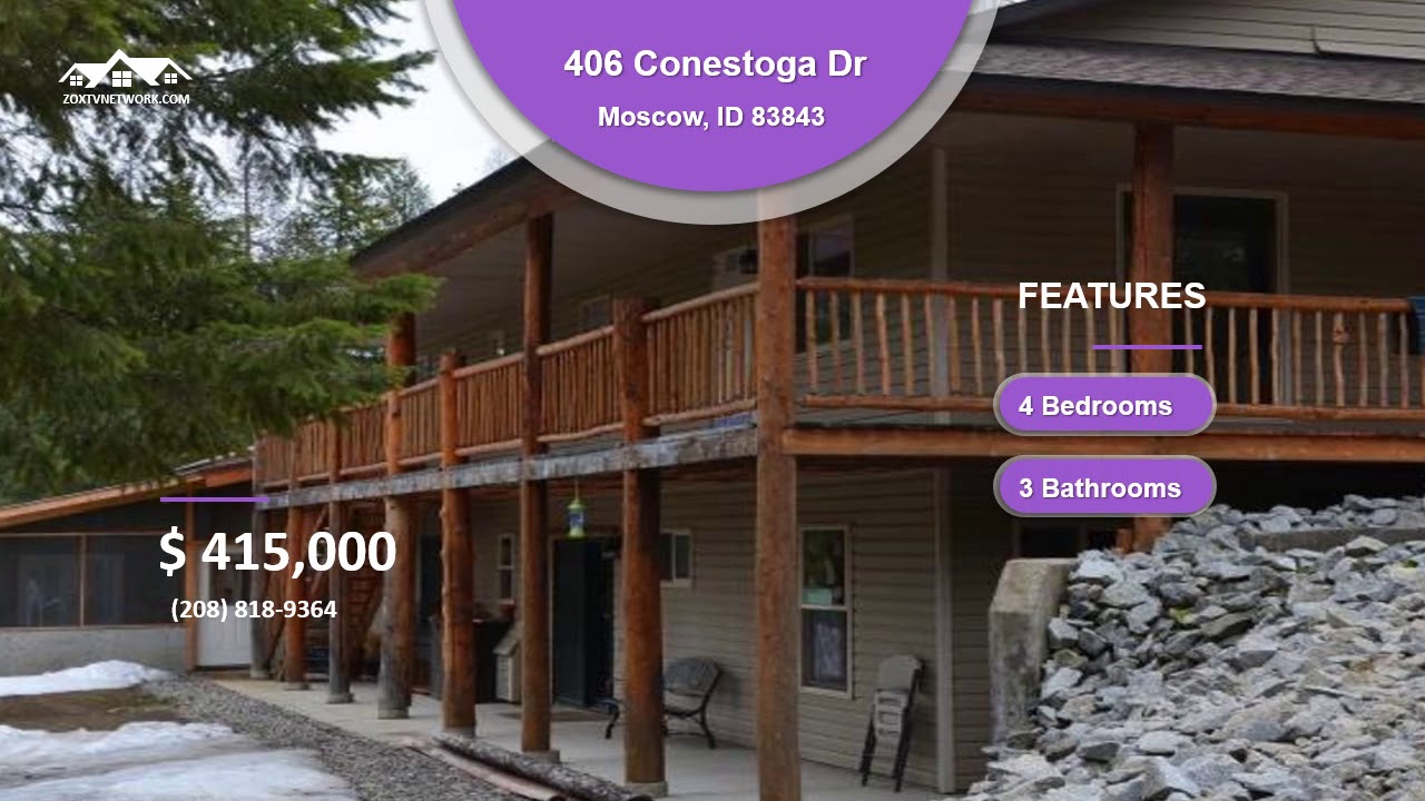 406 Conestoga Dr   Moscow, ID 83843   Bedrooms 4   Bathrooms 3   Price $415,000