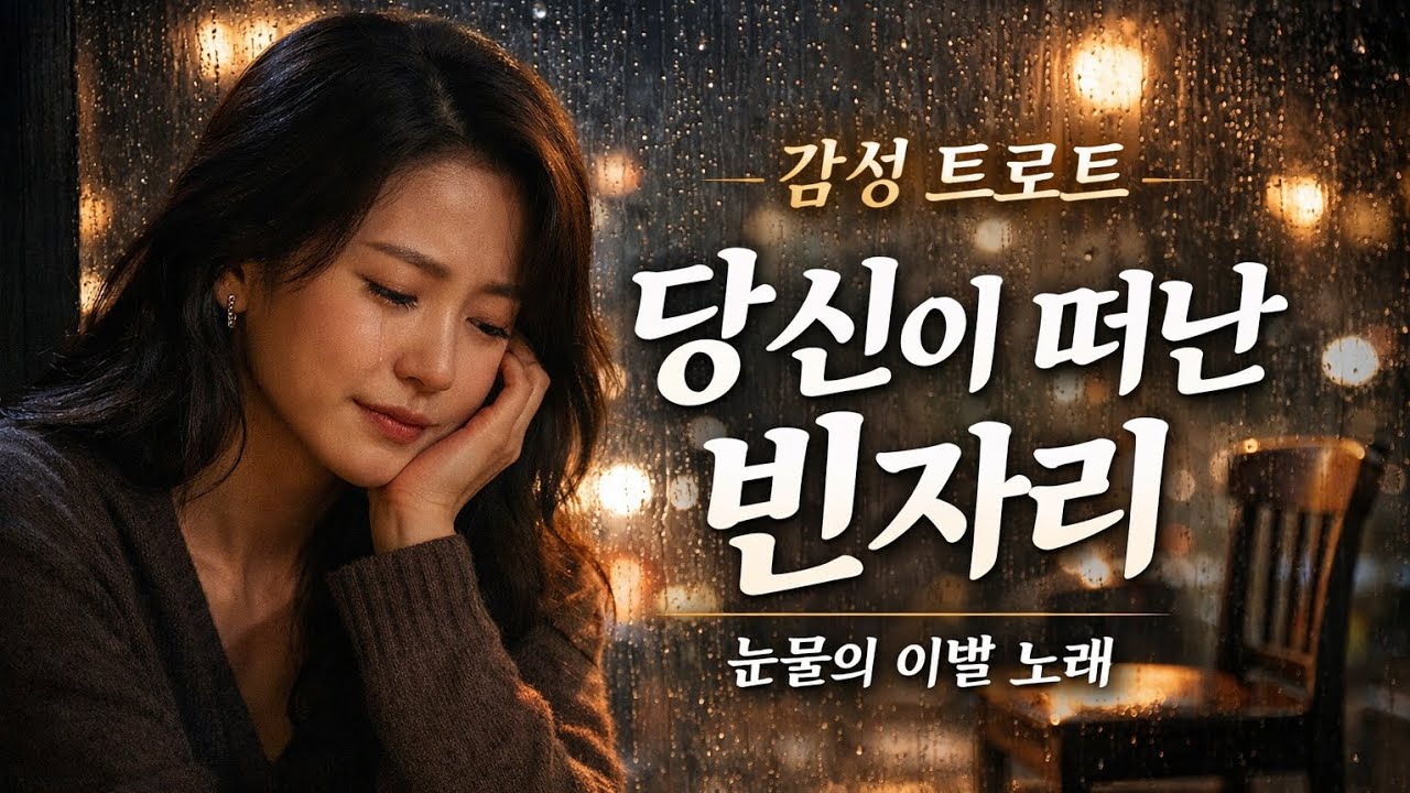 당신이 떠난 빈자리 💔 눈물나는 감성 트로트 | 여성보컬 이별 노래. The Empty Place You Left 💔 Emotional Korean Trot Song 