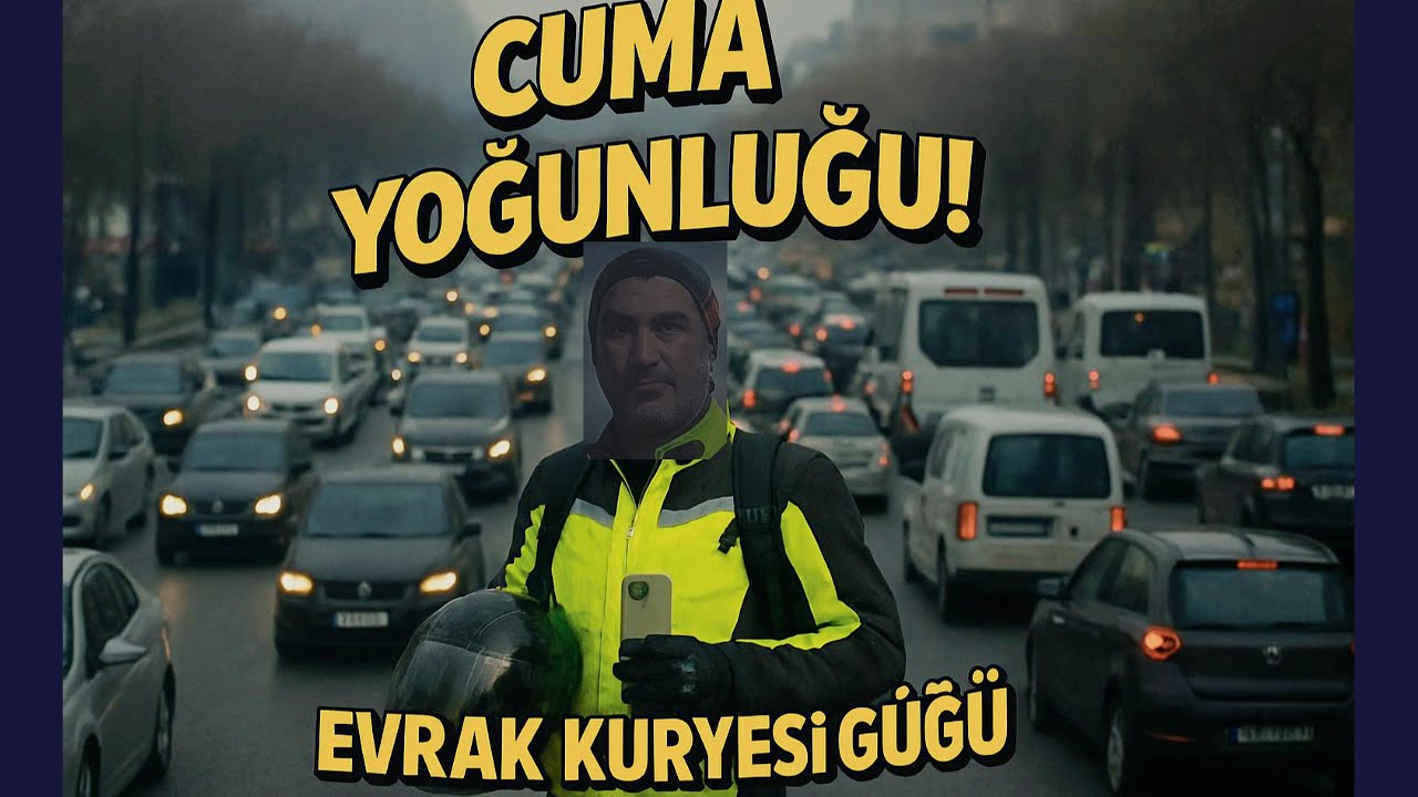 Yoğun  Bir Cuma G&uuml;n&uuml; Evrak Kuryeliği