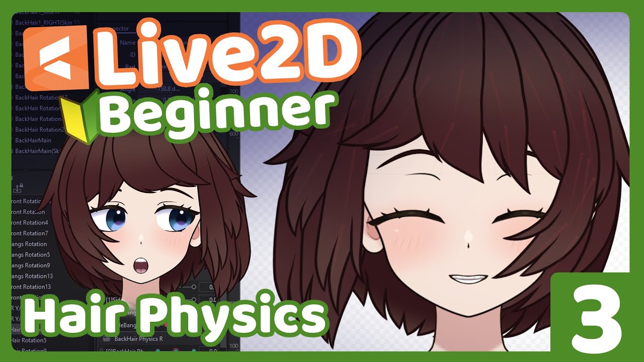 【Live2D Beginner】 Episode 3 - Easy Hair Sway & Physics Introduction