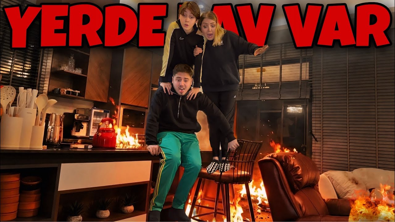 EVİN İÇİNDE YERDE LAV VAR CHALLENGE !! THE FLOOR İS LAVA CHALLENGE