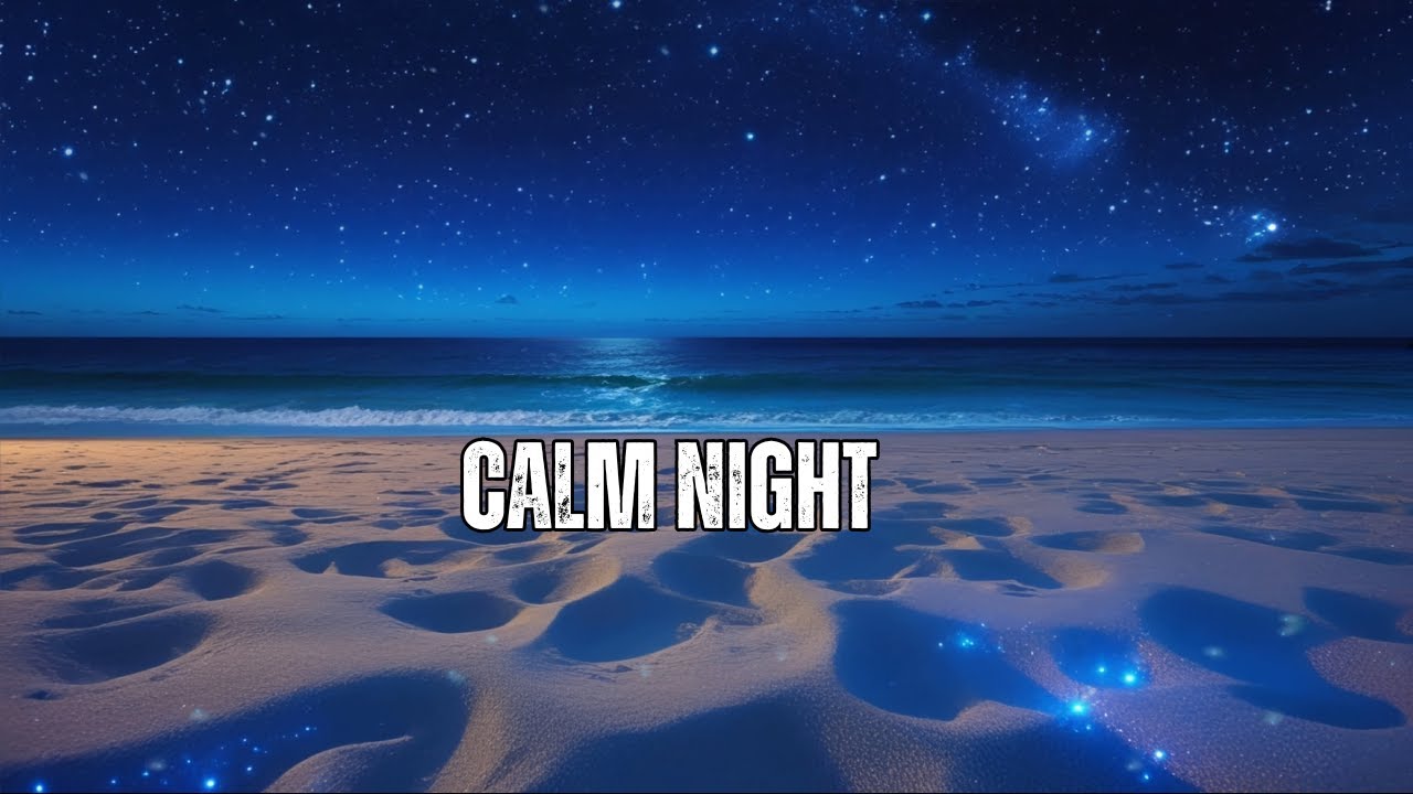 Relax and Drift Into Sleep | Ocean Waves, Gentle Music & Starry Sky