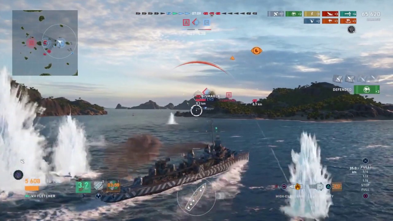 World of Warships: Legends | Fletcher Gameplay 4200 Base XP