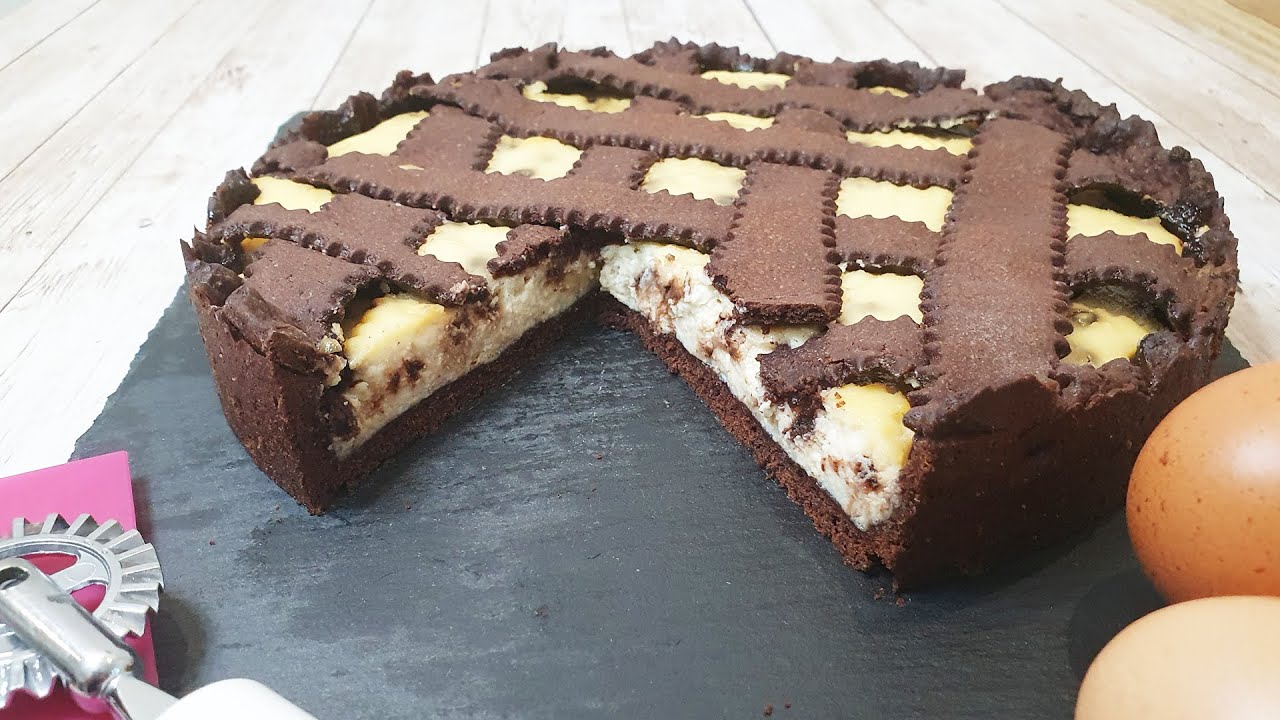 Crostata al cacao con crema di ricotta