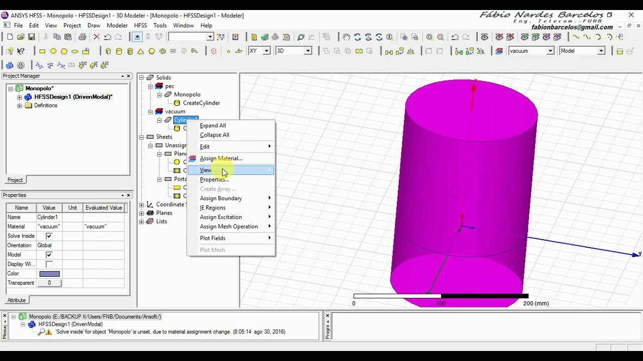 Modelling, designing and Simulating a Monopole Antenna in HFSS