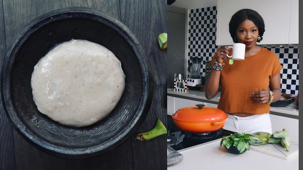 GREEN BANANA FUFU RECIPE / Healthy Green Banana Recipe - Ndudu by Fafa