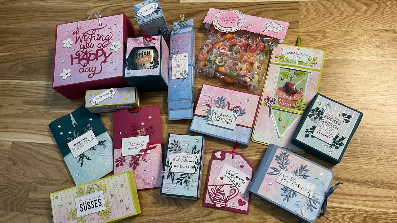 💜#Zusammenfassung Verpackungsserie #zeitlos arrangiert #Bohoblau,Sommerbeere,Pfauengr&uuml;n,Limette💜