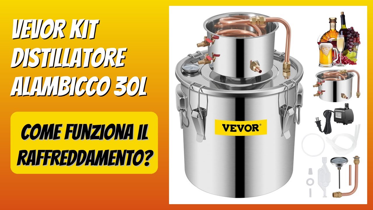 RECENSIONE (2026) : VEVOR Kit Distillatore Alambicco 30L. DETTAGLI