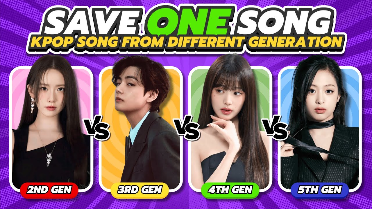 SAVE ONE SONG - KPOP SONG FROM DIFFERENT GENERATION 🎶