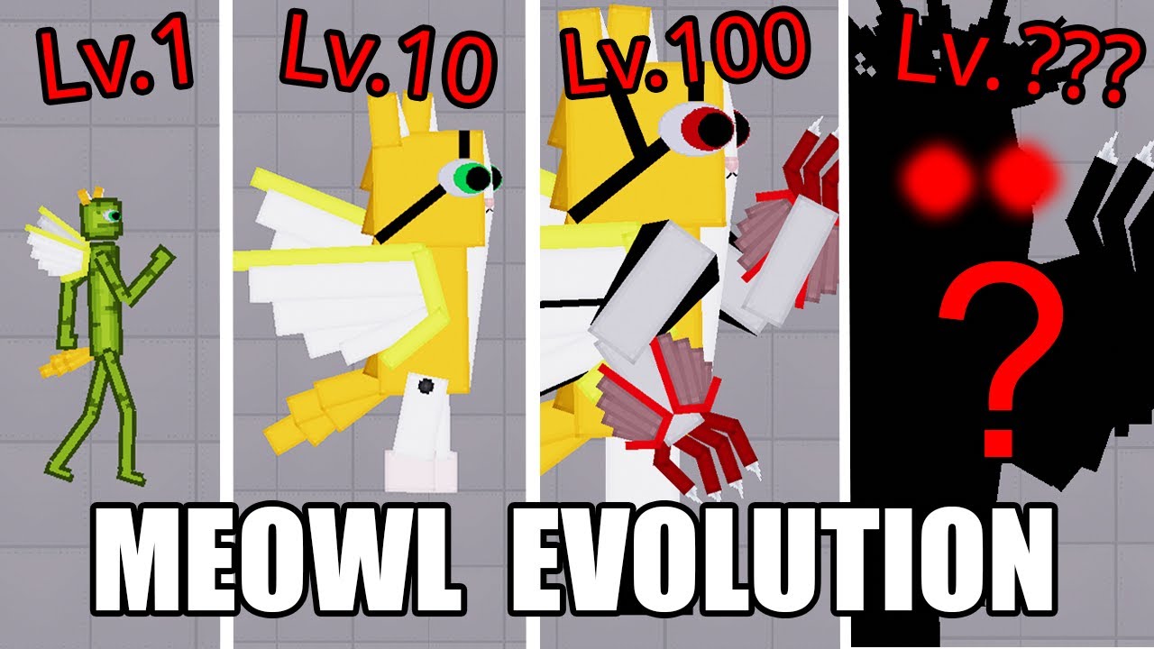 Evolution of MEOWL MONSTER In Melon Playground - People Playground