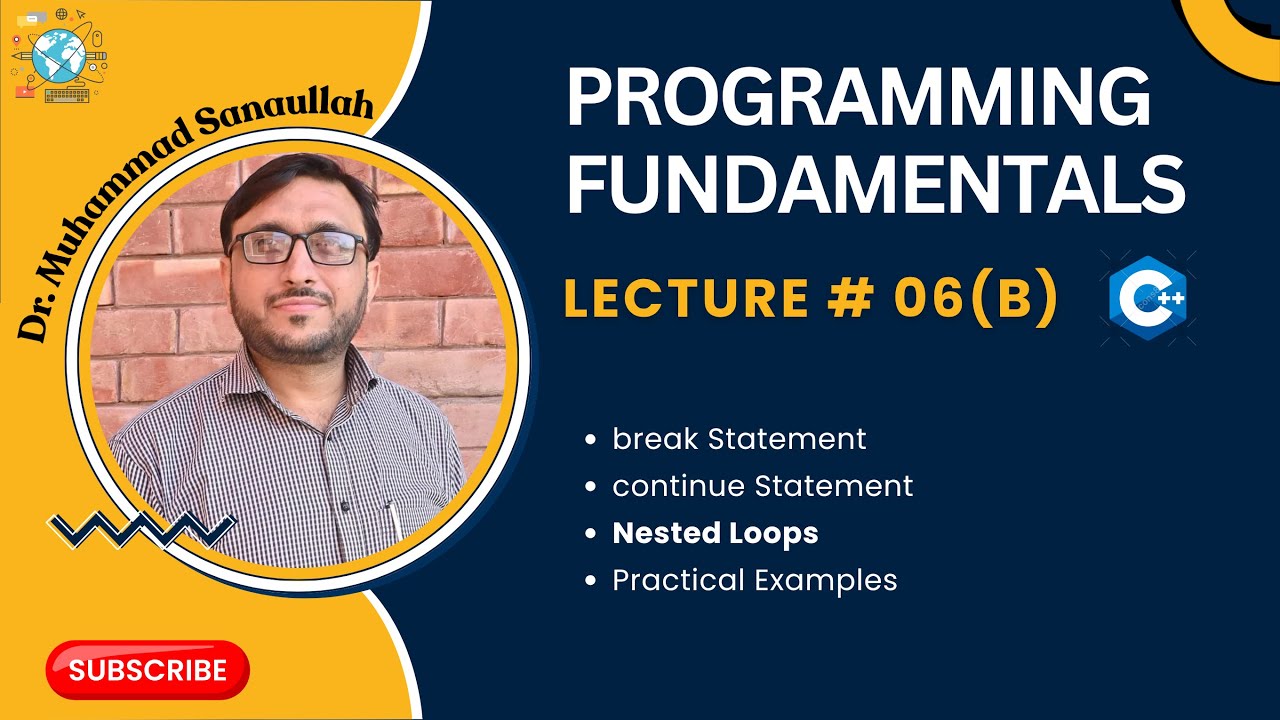 Programming Fundamentals Using C/C++ Lecture # 06(B), break & continue Statements and Nested Loops