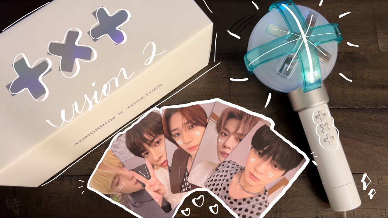 unboxing txt’s ver. 2 lightstick + comparing to ver. 1 💫