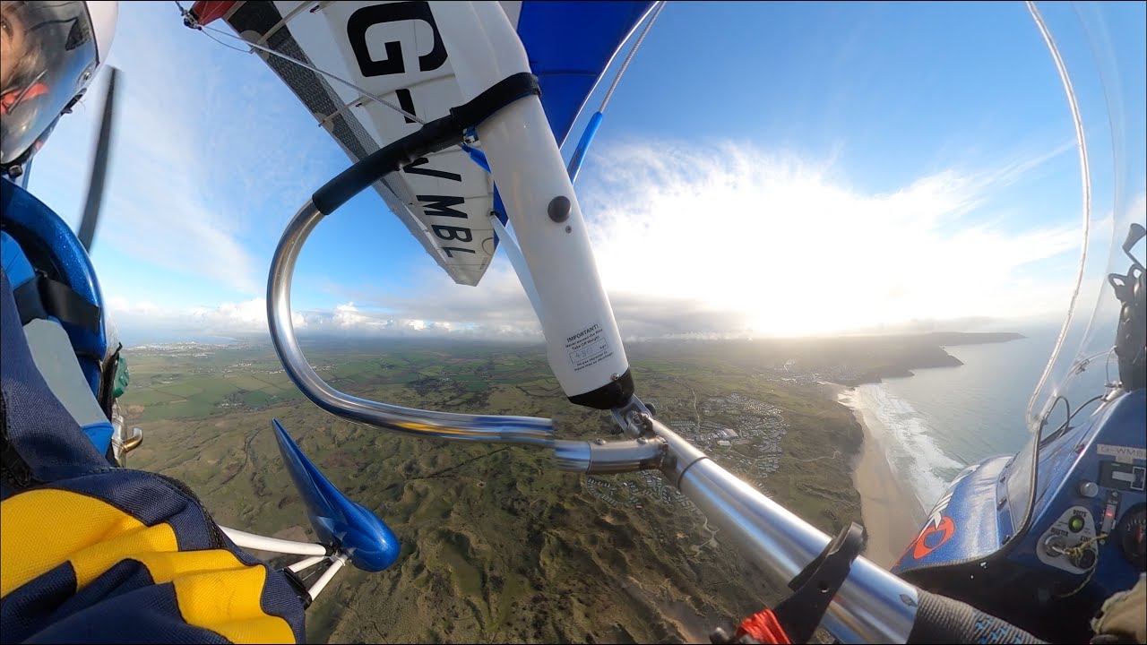 Boxing Day Fly with Cornwall Microlights Quik R Flexwing Coast Flying