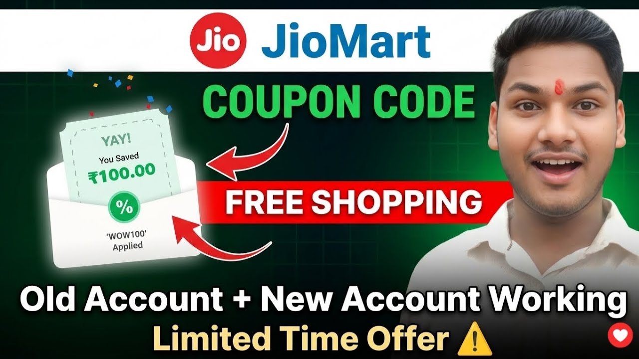 JioMart ₹100 OFF Coupon Old Account 😱 | WOW100 Working Proof | Free Shopping Trick 2026
