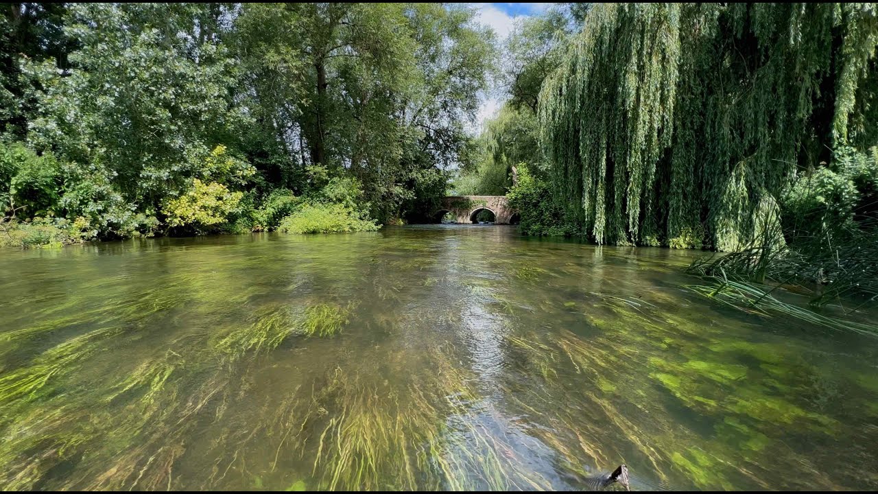 Canoeing down St Patricks stream  Sonning , Berkshire Uk