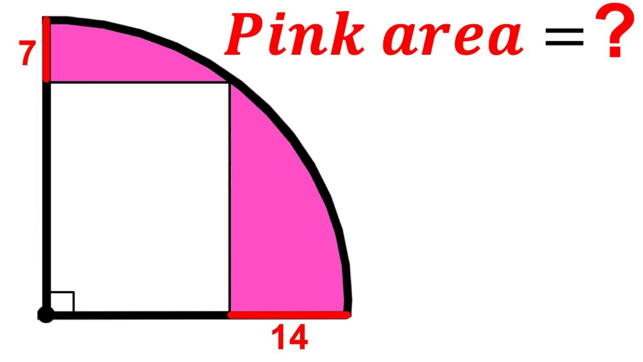 Can you find area of the Pink shaded region? | (Rectangle) | #math #maths | #geometry