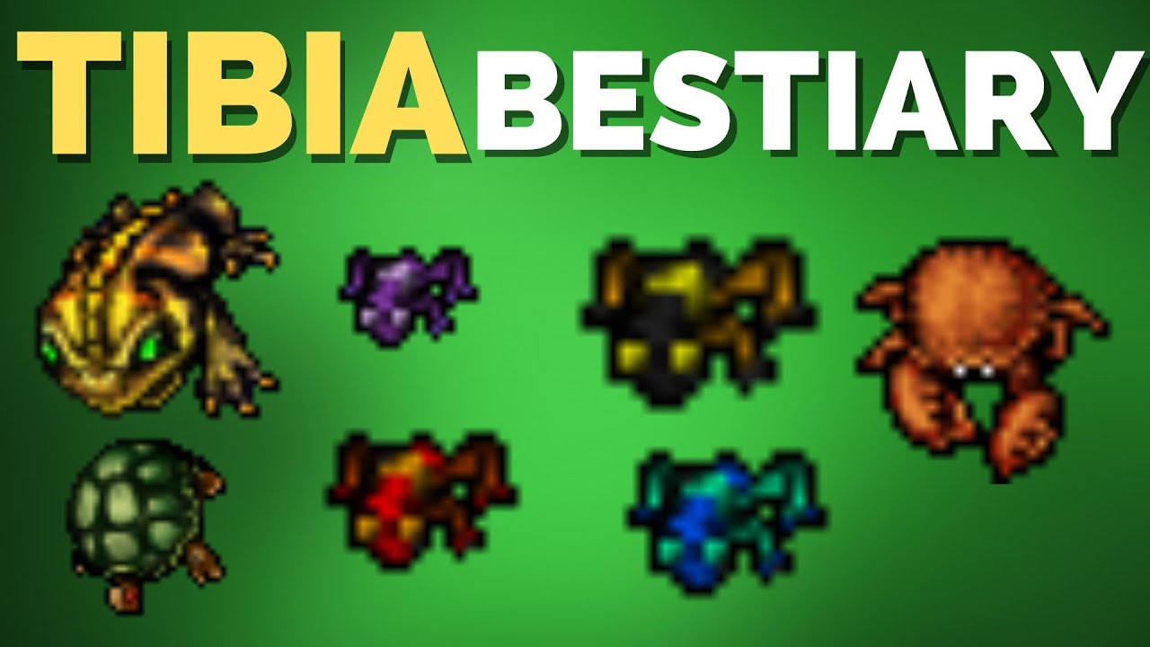 TIBIA BESTIARY Tortoise, Toad, Orchid Frog, Crocodile, Crimson Frog, Crab, Coral - Laguna Island