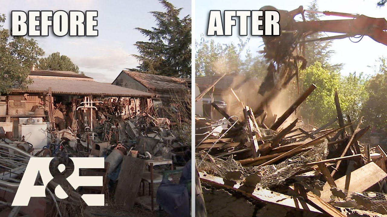 Hoarders: 14 TONS of RECYCLING Pulled From Man’s Personal Junkyard | A&E