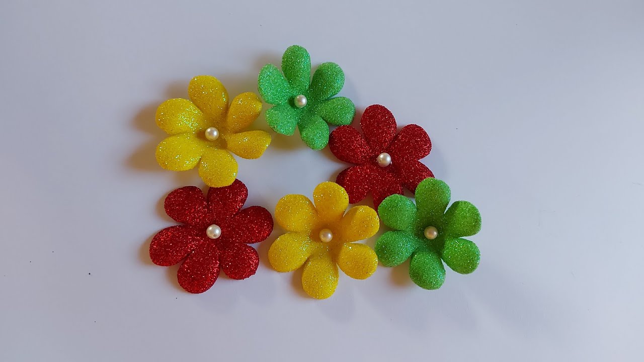 Como hacer Flores en foami / fácil y bonito