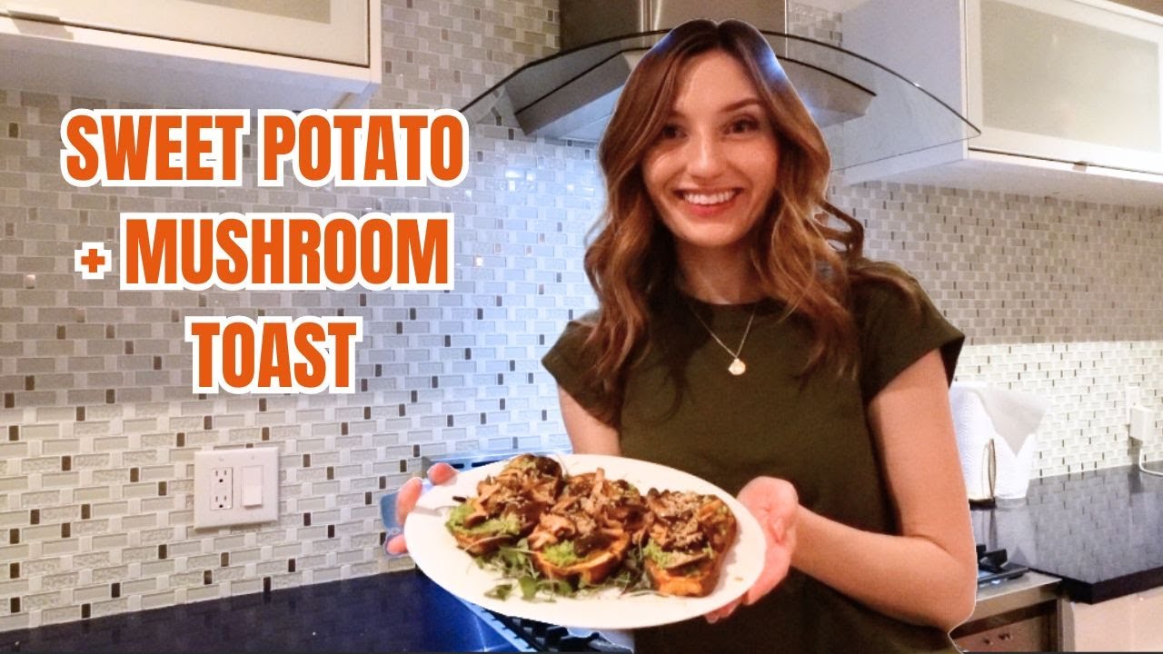 Sweet potato + mushroom toast from Blueprint | Vegan recipe