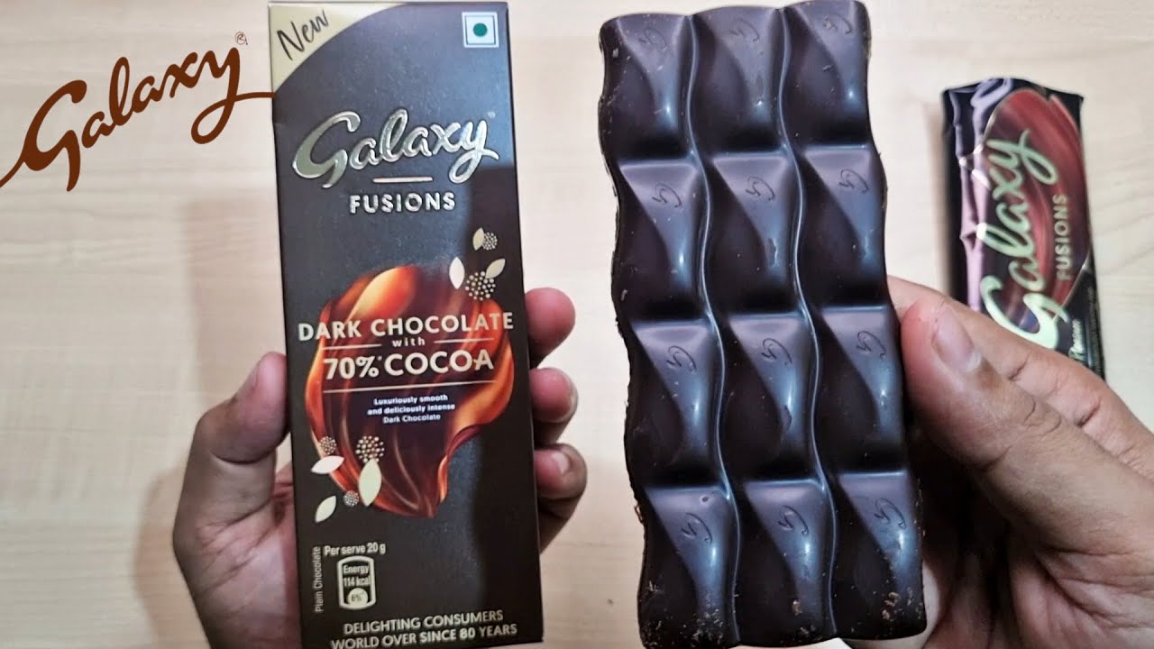 Galaxy Fusions 70% Cocoa Dark Chocolate🍫 | Ingredients, Taste, Price, Ad | Galaxy Fusions Chocolate🍫