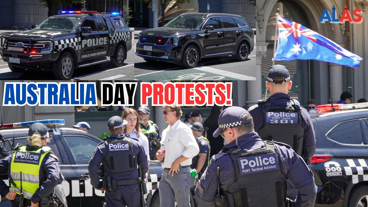 *AUSTRALIA DAY PROTESTS* Victoria Police RESPOND To Protect COUNTER-RALLIES in Melbourne CBD | AL&S
