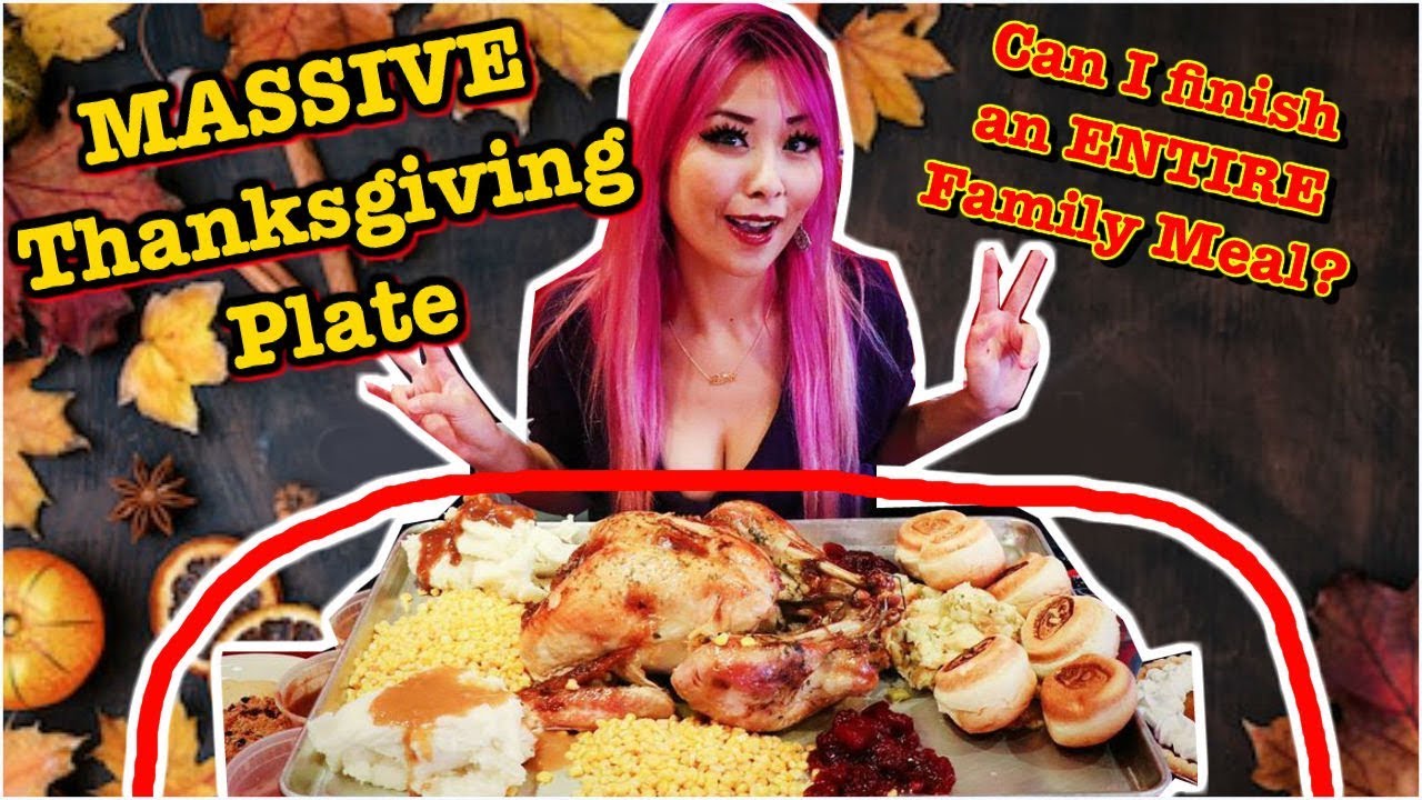 MASSIVE Thanksgiving Plate | RainaisCrazy | Mr D's Diner Thanksgiving Family Feast
