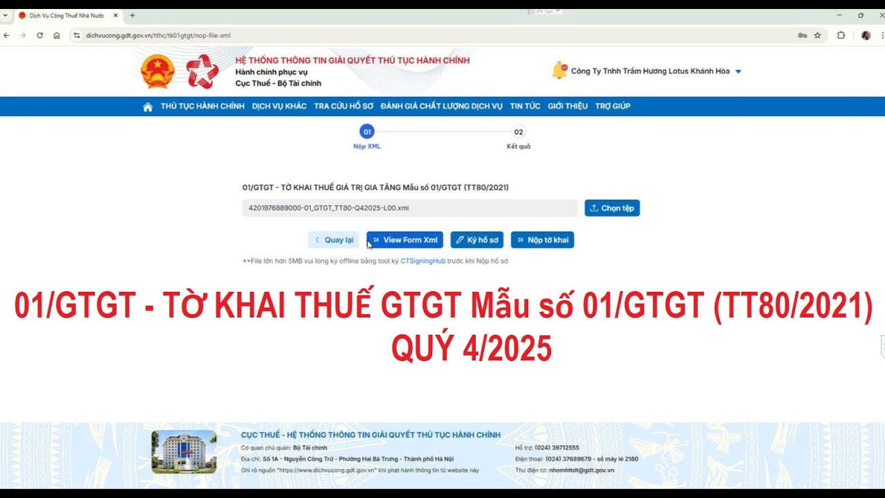 ✅Nộp tờ khai 01/GTGT_Tờ Khai Thuế Giá Trị Gia Tăng (TT80/2021) Qúy 4/2025 | Dichvucong.gdt.gov.vn