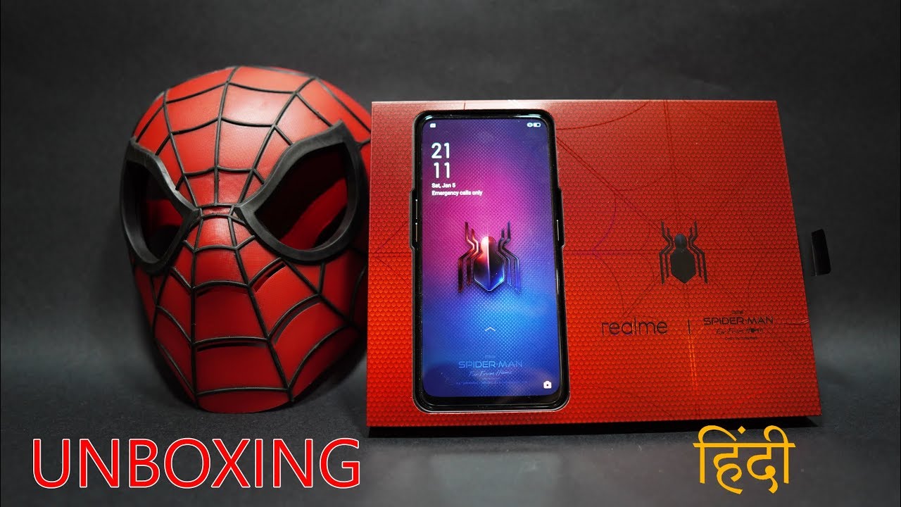 Realme X Spider Man Edition Unboxing and first look Price in India Rs. 20,999