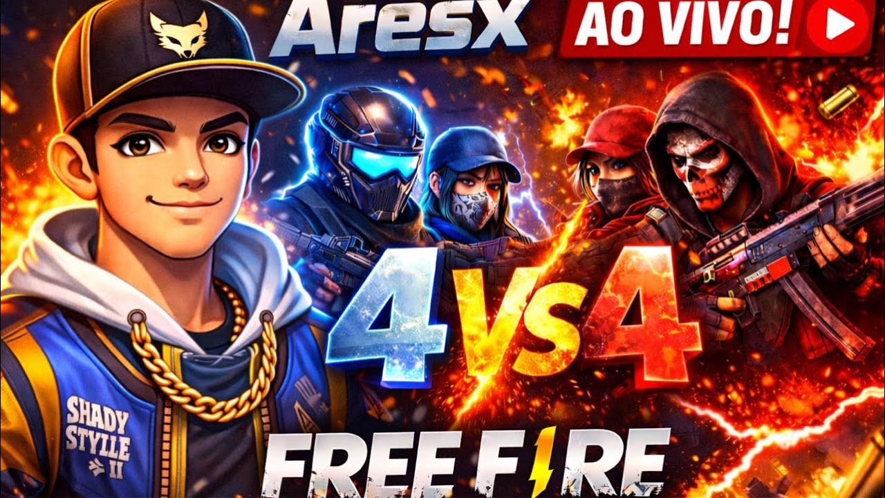 💎 SALA 4V4 COM A TROPA! SÓ OS CRIAS HOJE 🔥