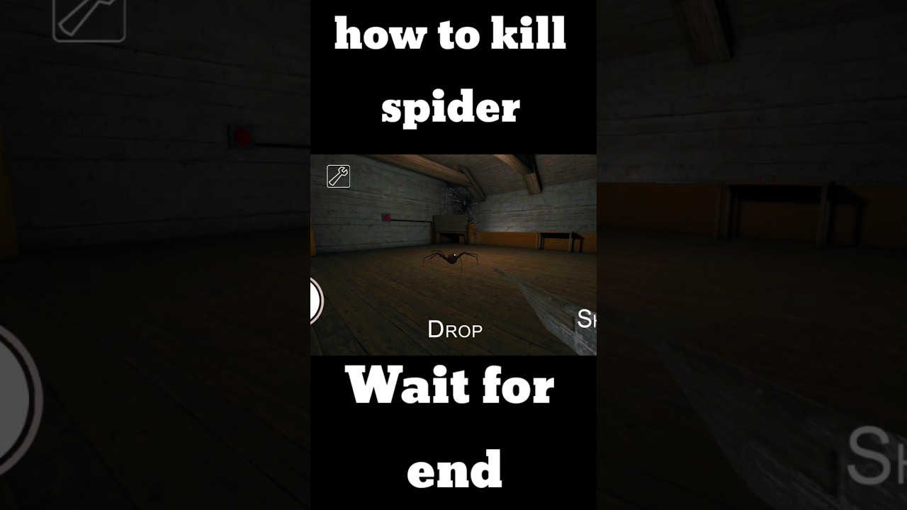 How to kill spider in granny chapter 1 #granny #gaming
