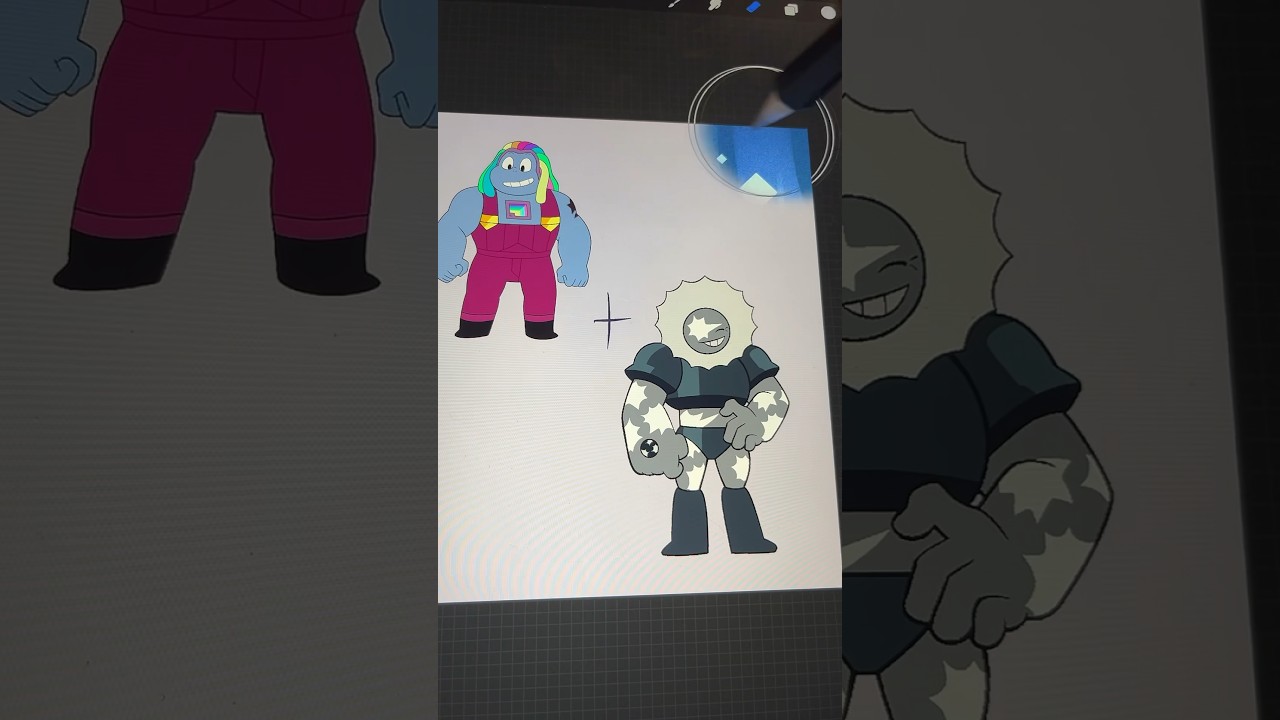 Fusion: Bismuth + Snowflake Obsidian = Rainbow Obsidian #art #stevenuniverse #drawing #fusion #gem