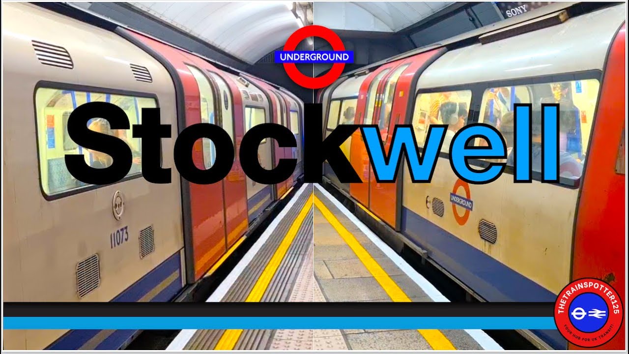 Northern and Victoria Line Trains at Stockwell Station - London Underground (01/09/2023)